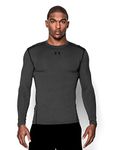 Under Armour Men's UA ColdGear Crew Long-Sleeve Shirt - Carbon Heather, Medium