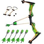 Zing Hyperstrike Bow and 6 Foam Arrows Archery Bow, Clear Green, Shoots Over 250 feet, for 14+