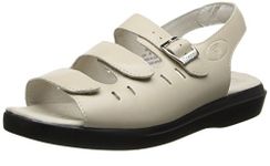 Propét Women's Breeze Walker Sandal, Bone Smooth, 6 UK