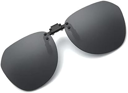 Long Keeper Clip-on Sunglasses - Polarised Clip on Sunglasses over Glasses Unisex, Rimless Polarized Flip up Sunglasses Clip on Glasses for Women Men