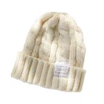 SYGA Warm Winter Knitted Hat Women Fashion Beanie Winter Cap (Above 15 Year) White