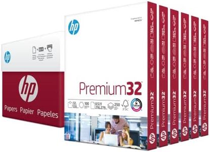 HP Papers | 8.5 x 11 Paper | Premium 32 lb | 6 Pack - 1,500 Sheets| 100 Bright | Made in USA - FSC Certified | 113500C