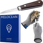 Oyster Shucking Knife and Gloves Set - Premium Oyster Knife and Oyster Shucking Glove Kit - Professional Oyster Shucker Clam Knife Oyster Opener Tool in Lovely Box - Bonus Ebook and Brochure Included