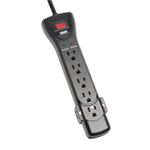 TRIPP LITE 7 Outlet, 7-Ft Cord, 2160 Joule Black Strip - Protect It Surge Suppressor