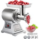 VEVOR 1.5HP 1100W Meat Grinder Stainless Steel 220 RPM Electric Meat Grinder, Heavy Duty Meat Mincer Machine for Industrial and Home Use