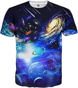 Hgvoetty Unisex Stylish Casual Design 3D Printed Short Sleeve Men T Shirts Tees - Multicoloured - Medium