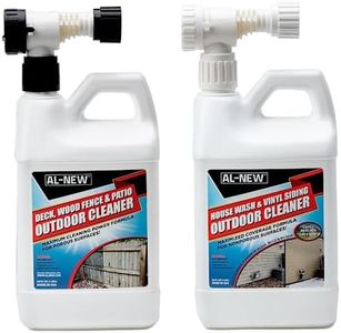 AL-NEW Outdoor Cleaner Combo Pack of 2 | Versatile Outdoor Cleaner Perfect For Use On Vinyl Siding, Composite Decking, Wood Fences, Outdoor Patios, Gutters, & More (Outdoor Cleaner Hose-End Combo Pack)