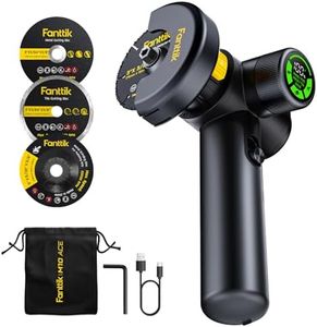 Fanttik M10 ACE Cordless Angle Grinder Brushless, 3 Inch Compact Cut Off Tool with LED Display, 3 Variable Modes, Double Security, Type-C Fast Charging, 10000RPM Mini Cutter with 4 Blades