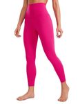 CRZ YOGA Butterluxe 25'' Super High Waisted Yoga Leggings for Women - Stretchy Workout Leggings Over Belly Yoga Pants Granita Pink 12