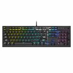 CORSAIR K60 RGB PRO LOW PROFILE Mechanical Wired Gaming Keyboard – CHERRY MX Low Profile SPEED Linear Switches – Durable Aluminium Frame – iCUE Compatible – QWERTY UK – PC, Mac, Xbox – Black