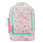 Bentgo Kids Prints 2-in-1 Backpack & Insulated Lunch Bag - Durable, Lightweight, Colorful Prints for Girls and Boys, Water-Resistant Fabric, Padded Straps and Back with Large Compartments (Tropical)