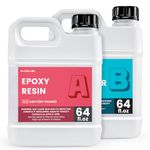 NASUBI 1 Gallon/3.8L Clear Epoxy Resin - Upgraded Casting and Coating Epoxy Resin, No Bubbles, No Odor, Non Yellowing, 2 Part Resin Kit for Table Top, Mold, Jewelry (1.9L Resin and 1.9L Hardener)