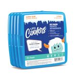 Fit & Fresh Cool Coolers Slim Reusable Ice Packs for Lunch Boxes, Lunch Bags and Coolers, Set of 4, Blue