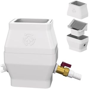 Rain Barrel Diverter Kit for 2"x3" or 3"x4" Gutter Downspouts, Rainwater Collection System with Filter and Brass Spigot – Rain Catcher Kit, Hose Not Included