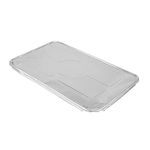 Restaurantware LIDS ONLY: Foil Lux Foil Pan Lids 25 Oven-Ready Foil Tray Lids -Fits Full-Size Steam Table Lids Freezable Silver Aluminum DisposableTurkey Pan Lids Pans Sold Separately