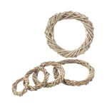 Joynagar Lata Vine Rattan Wilow Wreath for Craft, Artificial Flower Bouquet | Round Ring for Decoration, Dry Flower Making | 2 Pcs | Christmas/Xmas Party D?cor Wooden Twig for Wall Hanging