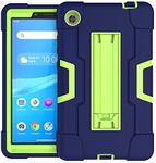 SOATUTO Case for Lenovo Tab M7 3rd gen Heavy-Duty Drop-Proof and Shock-Resistant Rugged Hybrid case Built-in Stand for Lenovo Tab M7 7.0 inch TB-7305F L X ; Lenovo m7 Tablet 3rd Gen (Blue+Green)