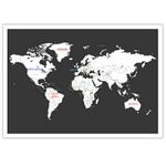 Black And White World Maps