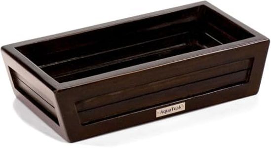 Moa Mocha-Shield Teak Bathroom Guest Towel & Amenities Tray