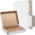 Lyeasw 13x10x2 Inch Shipping Boxes 20 Pack Corrugated Cardboard Box Mailer for Small Business Mailing Packing, White