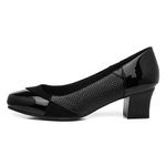 Softlites Vera Womens Black Block Heel Court Shoe - Size 4 UK - Black