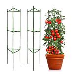 Tomato Cage 3 Pack, IDMAX 51 inch Multi-Functional Assembled Plant Climbing Frame for Growing Vegetables and Fruits Garden Plant Support Stakes Flower Beds Balcony Gardening Cucumber Trellis