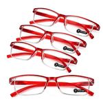 TERAISE 4PCS Fashion Anti-blue light Reading Glasses Men Women Computer Reader(1.75X)