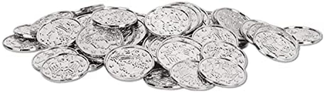 Plastic Coins (Silver) (100/Pkg)