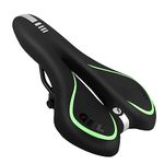 MSDADA Gel Bike Seat Bicycle Saddle, Bike Saddle for Men & Women, Waterproof Bicycle Seat Comfortable Soft Cushion for Road Bike, Mountain Bike, Exercise Bike, City Bikes（Green）