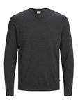 Jack & Jones Men's Jjebasic Knit V-neck Noos Jumper, Grey (Dark Grey Melange Dark Grey Melange), XL UK