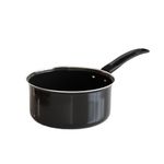 The Earth Store EcoLuxe Large Saucepan for tea Milk and Chai Pan Induction Base and Gas Stove T Pan (patila)|tea/Milk Boiling Pot Vessel | Sospan with Bakelite Handle 1600 ML Capacity 17cm, Black