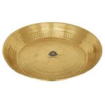 KESAR KUNJ Handmade Brass Pital Parat Platter 14 inch