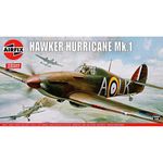 Airfix Vintage Classics Hawker Hurricane MK I 1:24 WWI Military Aviation Plastic Model Kit A14002V