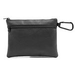 Payutou Golf Ball Pouch Tee Holder Belt Waist Bag Leather Golf Ball Bag Pouch Zippered Golf Pouch Golf Accessory Pouch,Golf Accessories for Men