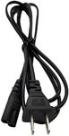 Traovien AC 2 Prong Power Cord 5FT Wall Plug 2-Slot TV Power Cable ，for HP Dell LG TV, Vizio TV, LG Haier TV, Samsung Inch LCD 4K TV, Canon Printers, Laptop Power Cable Cord