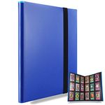 MULOVE 360 Pockets Trading Card Sleeves Binder Album, 9-Pocket PP Side Loading Sleeves Game Cards Collection Book, Standard Size Cards Protector (Blue)