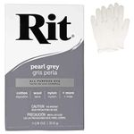 All Purpose Concentrated Rit Dye Powder Single Pack with Plastic Gloves for Clothing, Décor, and Crafts – Pearl Gray