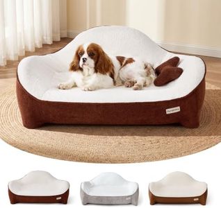 Aurapaws Orthopedic Dog Bed Medium Size Dogs - One-Piece Molded Support Foamâ„¢ Comfort Never Sag Dog Couch with 3 Washable Removable Covers & Bone Toy, Waterproof Liner, Nonslip Base, Brick Red, 36"