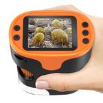 1000X Handheld Digital Microscope for Kids - 4K 2.0" Screen, Rechargeable Mini Labster Portable Pocket Scope, Includes Slides Kit - Science Gadget Edu Gift for Children Ages 4-12