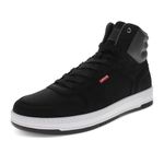 Levi's Mens Drive Hi CBL Synthetic Leather Casual Hightop Sneaker Shoe, Black/Charcoal, 9