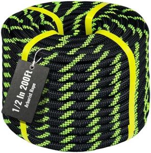 Brobantle 1/2 Inch Arborist Rope 200FT,9000lbs Double Braided Arborist Bull Rope for Tree Rigging & Pulling,Heavy Duty Rope for Tree Work,Rappelling, Swing Sailing Hiking Camping