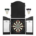 Mission Darts Dart Board Home Centre | Complete Darts Package Including Dartboard and 2 Sets of Darts (Cabinet)