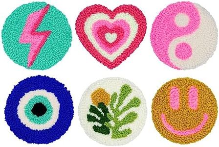 Mefatus Punch Needle Kit for Beginners Adults Kids Easy Punch Needle Embroidery Kit Tool Threader Fabric Hoop Yarn Rug Tufting Coaster Art and Crafts, (JY2304)