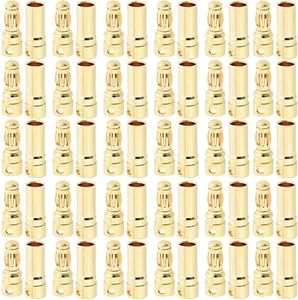 KEAcvise 30 Pairs 3.5mm Banana Plug Bullet connectors for rc car Batteries - Gold Plated Male Female esc Motor Wire Replacement