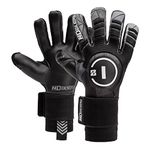 N1 Goalkeeper gloves Scorpius SSG Pro. Football Gloves with Negative Cut and Non-Slip German Latex SSG Pro.Soccer Goalie Gloves Fitted for Adults. Black Color. Size 9