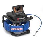 Sanyipace Drain Camera 165FT/50M, Sewer Camera with Meter Marker, 5600mAh Battery, 4.3" Rotatable Screen, Waterproof 1000TVL Borescope Inspection Camera, Plumbing Camera with 12PCS Lights for Plumber