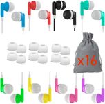 kolodosa 12 Pack Kids Earbuds Wired Ear Buds Classroom Corded Headphones Set Learning Earphones with Microphone School Student Headset Bulk for Computer Laptop Gym Computer PL 3.5 Jack Cheap