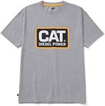 CAT Caterpillar Men's Diesel Power TEE, Heather Grey, 4XL