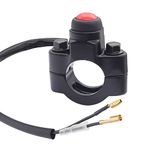 weideer 12V Motorcycle Handlebar Push Switch Engine Stop Start Kill Momentary Switch 7/8inch 22mm with Mounting Backplate for ATV,Dirt Pit Bike,Scooter,Quad Switch K-F007