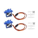 diymore 2PCS 9G Micro Servo Motor SG90 Servo for RC Robot Arm/Hand/Helicopter Boat Airplane Car Vehicle Models Control, Mini Micro Motor Servos for Arduino